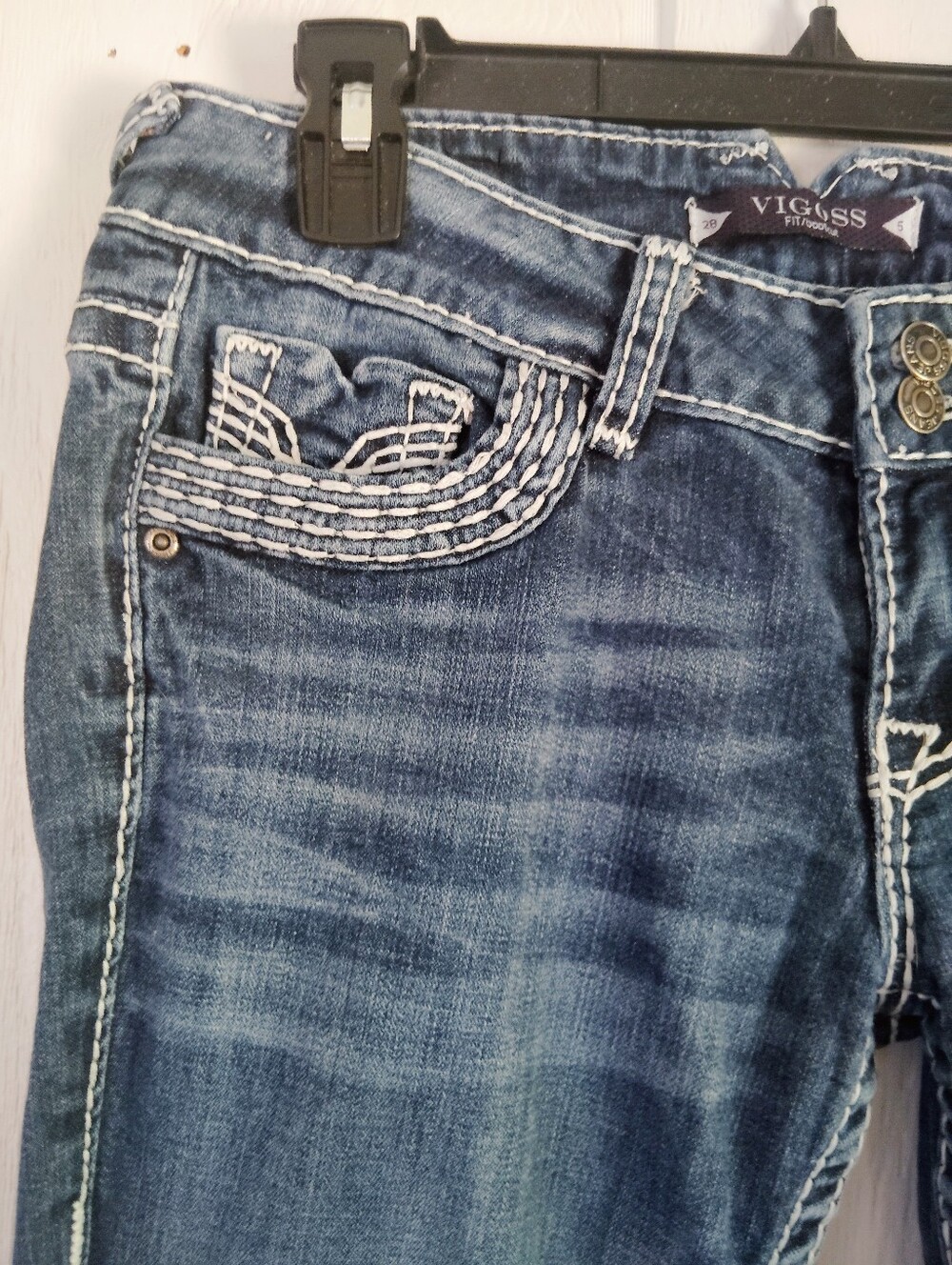 LIKE NEW!! Vigos, FIT/Bootcut Jeans. Size 28/5 - Picture 2 of 5